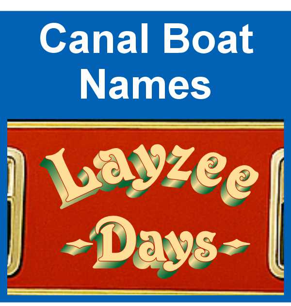 Canal Boat Names and Lettering